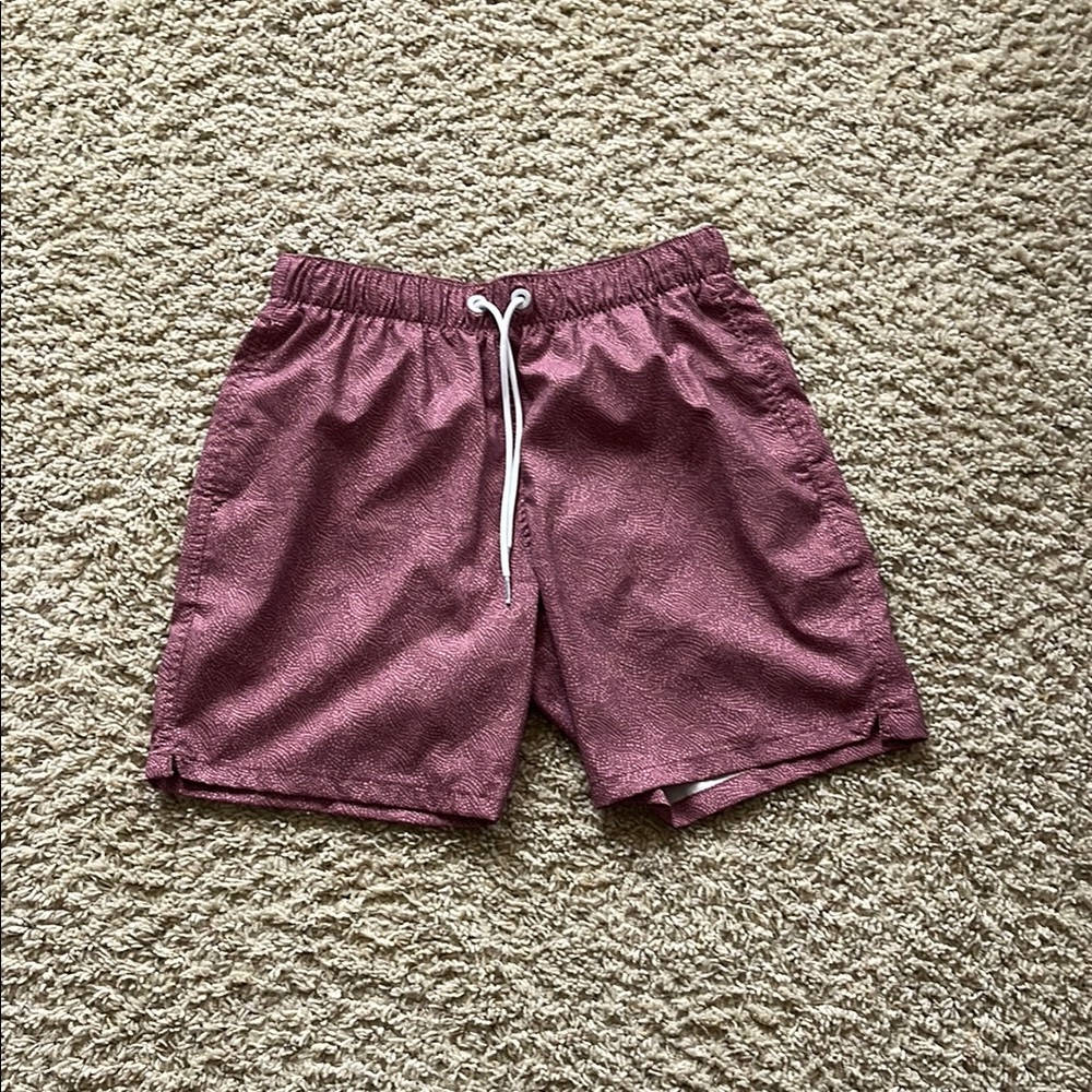 Burgundy Drawstring Shorts